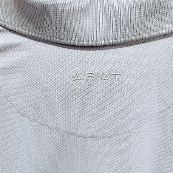 Ariat Tek Mens Gray Casual Performance Golf Polo Shirt Size XL Athleisure Sporty - Picture 7 of 14